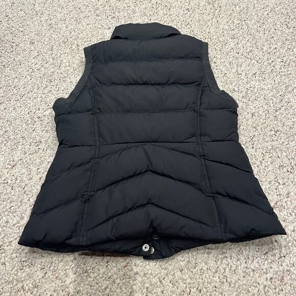 J Crew Down Puffer Vest Sz S Black Fall Winter Full Zip Preppy - Picture 6 of 6